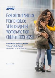Consultation Summary Report for the Evaluation of National Plan to Reduce Violence against Women and their Children 2010-2022 cover